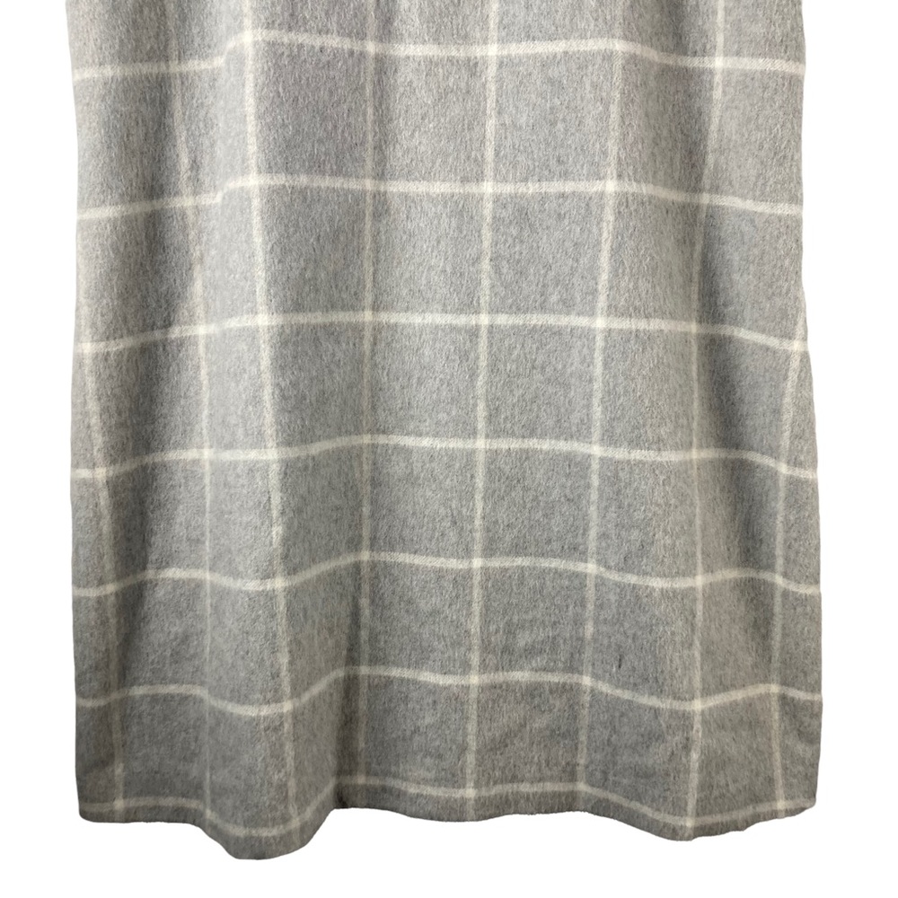 Anthropologie Paper Crown Gray Checkered Wool Blend Sleeveless Dress - Picture 7 of 10